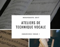 Ateliers Technique vocale : nouveauté de la rentrée 2017 !