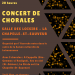 Concert de chorales La chapelle st sauveur 29 janvier 2022