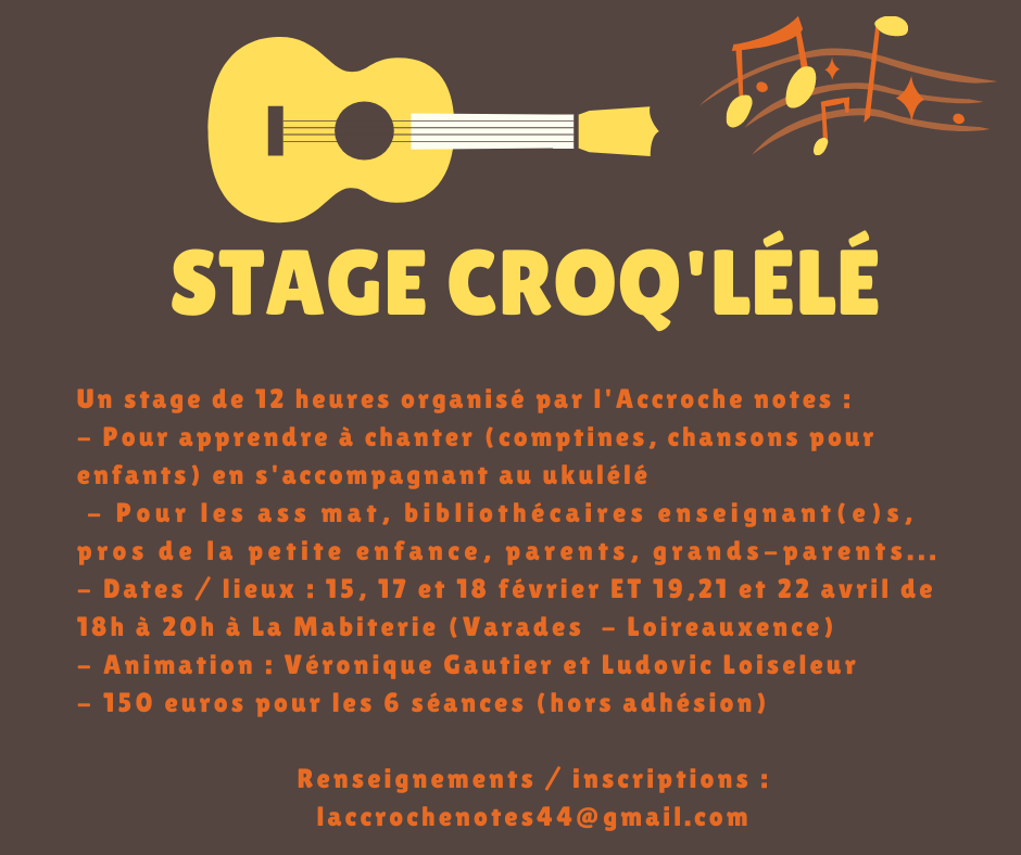 Apprenez à chanter en vous accompagnant au ukulélé : stage Croq’lélé